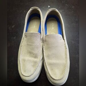 Clarks Collection Mens Sand Suede Slip On Loafers Size 11 261769587100